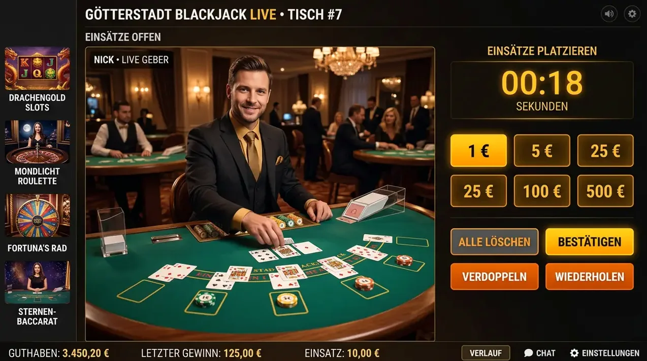 Live Dealer Tische bei Marvel